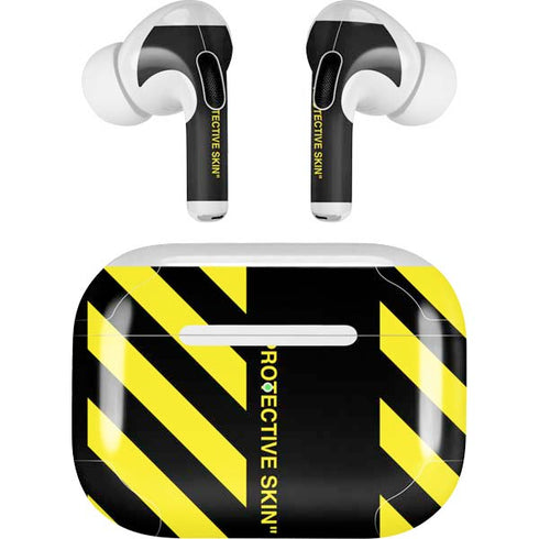Black and Yellow Stripes AirPods Skins